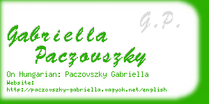 gabriella paczovszky business card